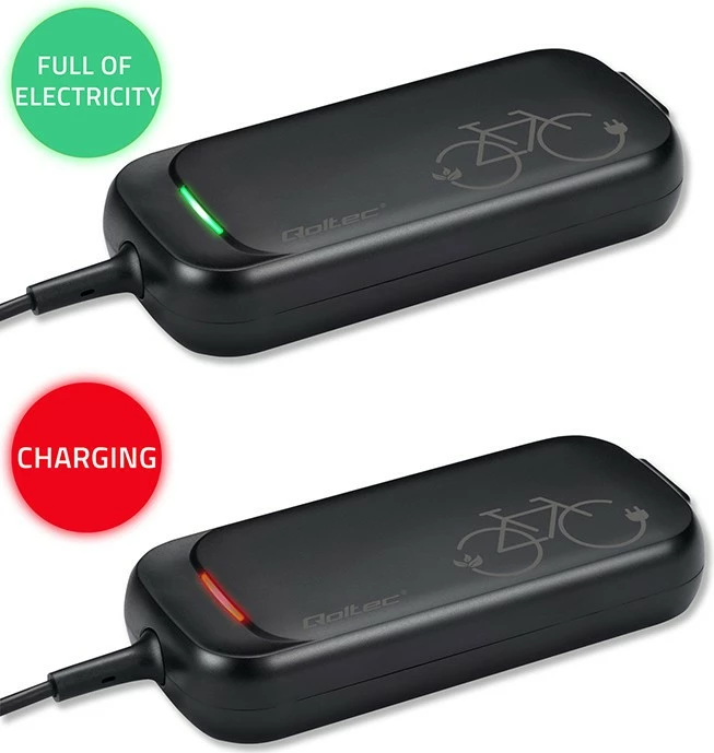 Karikues biçiklete elektrike Qoltec 50332, 42V 2A, i zi