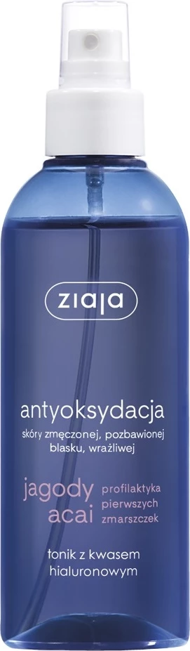 Tonik fytyre për femra Ziaja Acai Berry me Acid Hialuronik, 200ml
