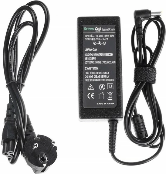 Furnizues energjie Green Cell PRO AD01P për laptop Acer, 19V 3.42A 65W, 5.5-1.7mm, i zi