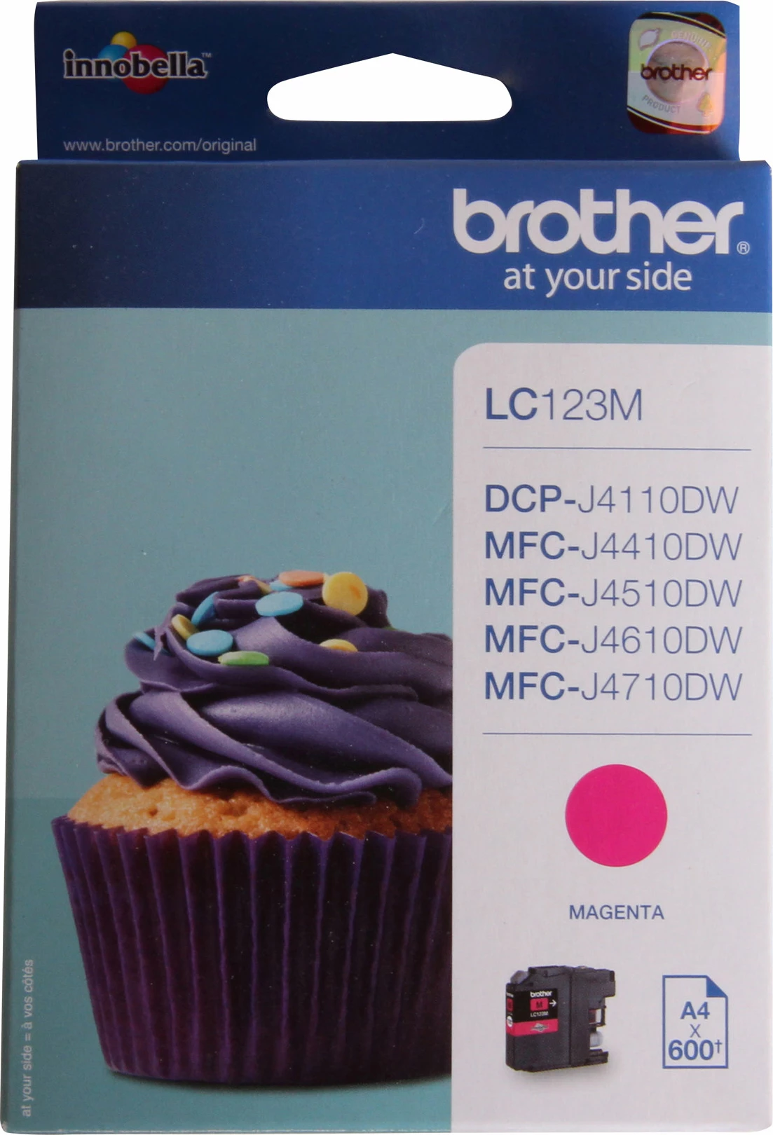 Toner Brother LC123M, Magenta, për printer ink-jet, 600 faqe