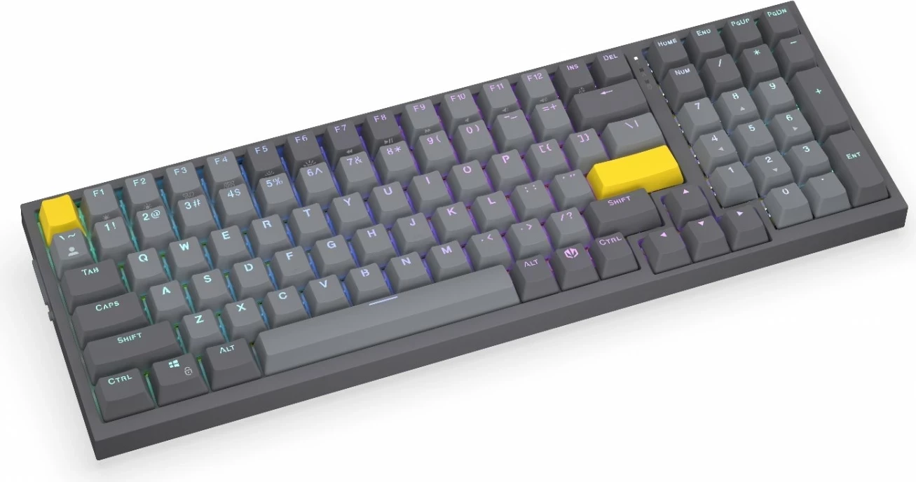 Tastierë mekanike Endorfy Celeris 1800, RGB, wireless, 96%, gri