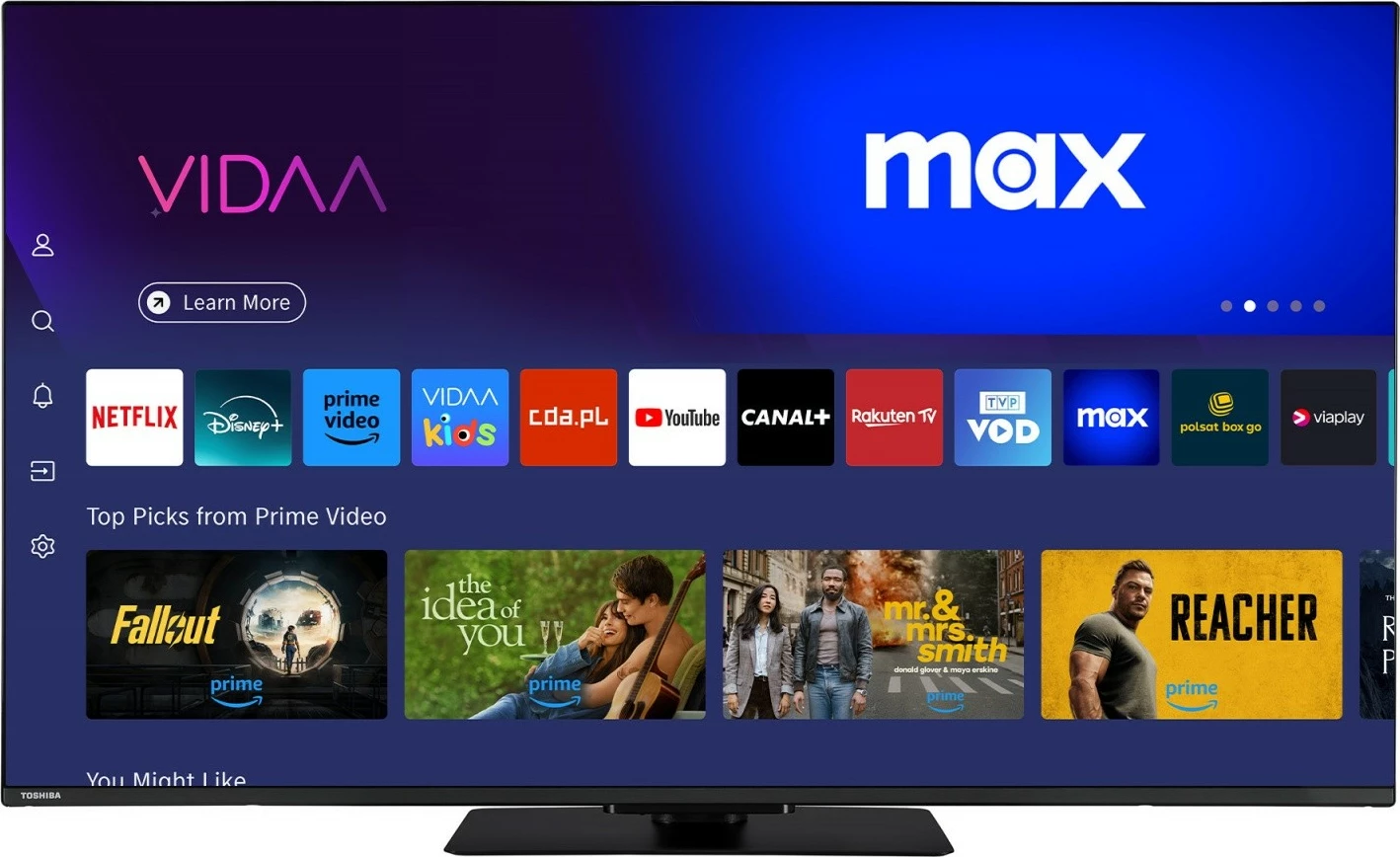 Televizor QLED Toshiba 55QV3F63DG, 55 inç, Ultra HD/4K, VIDAA, Dolby Vision, Dolby Atmos