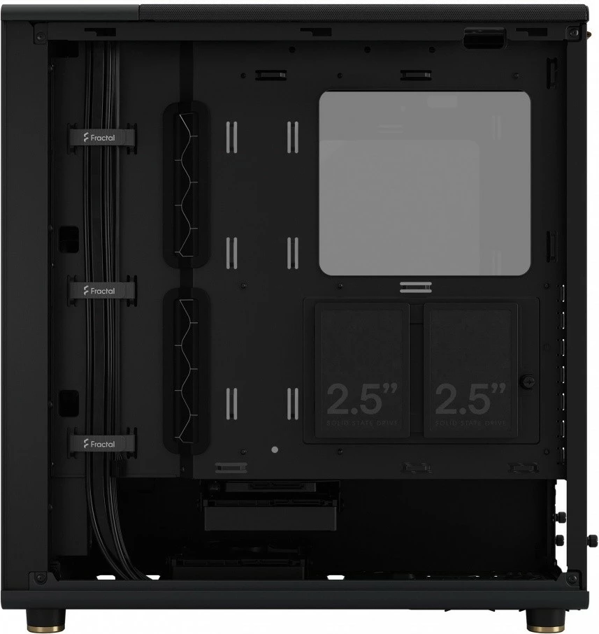 Kasë Fractal Design North Charcoal Black TG Light, ATX, xham i temperuar, e zezë