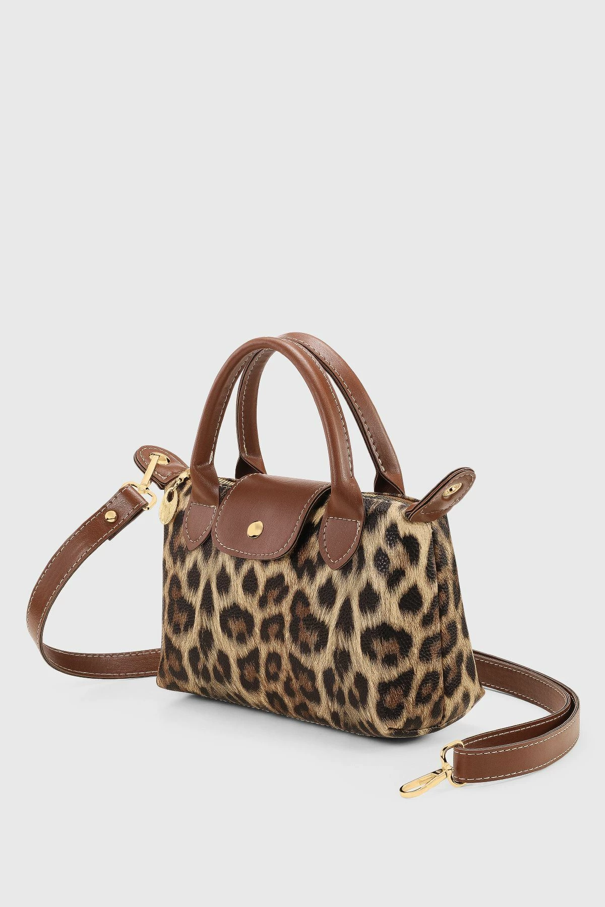 Çantë shpatull për femra, dizajn leopard, Zoozie Bags, 24x16cm