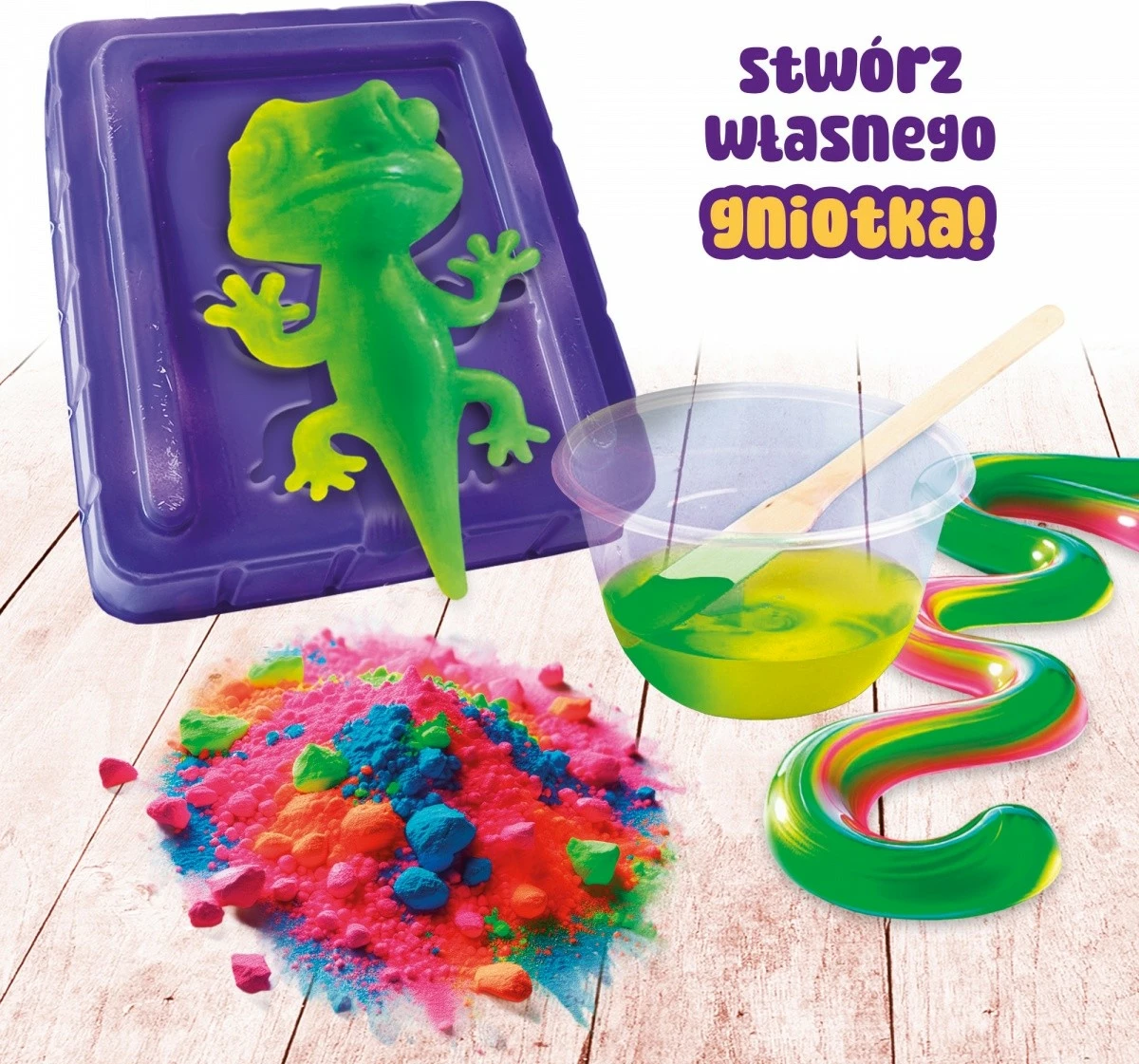 Set shkencor Lisciani Slumi Science, top anti-stres kameleon, shumëngjyrësh