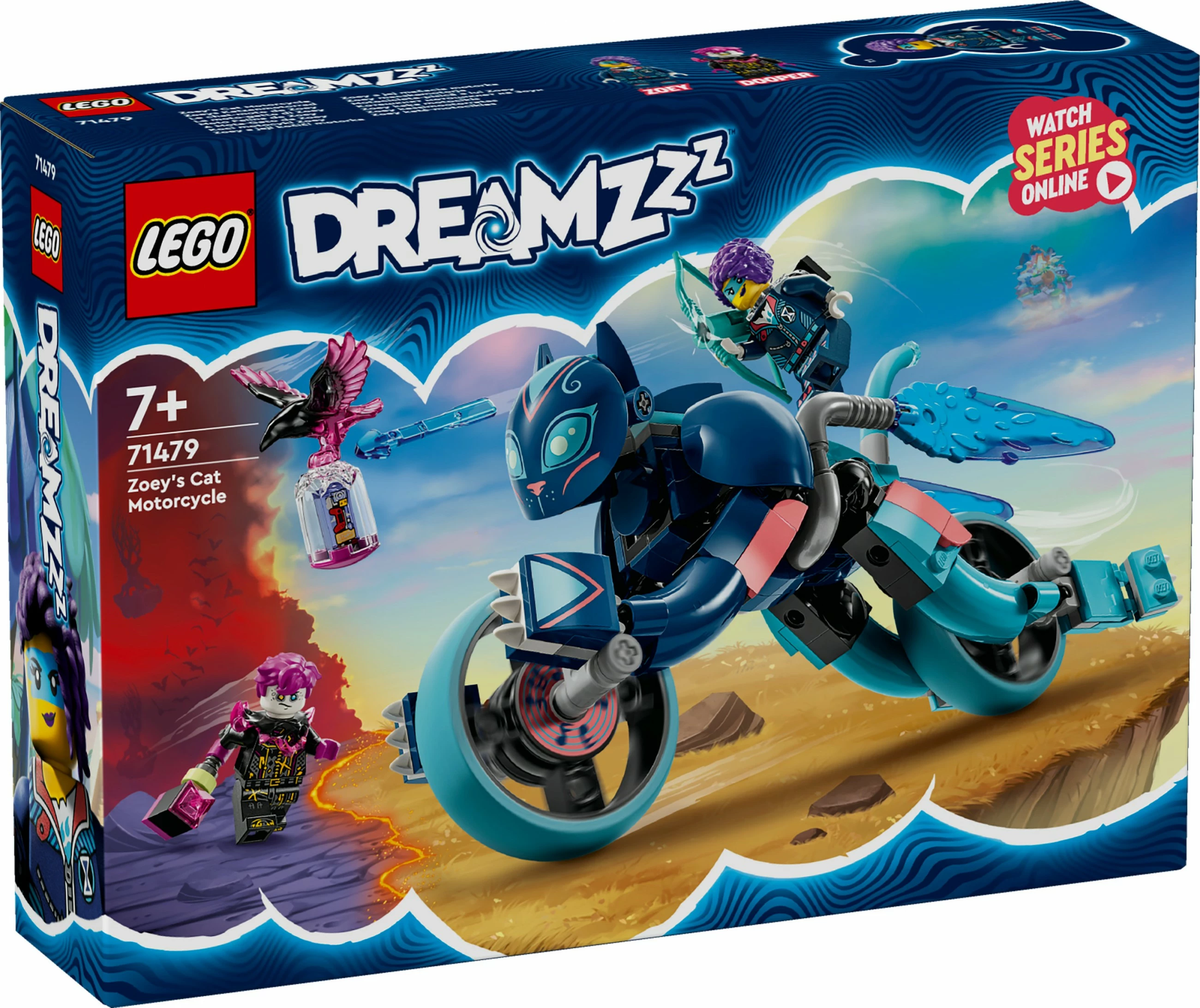 Set ndërtimi LEGO DREAMZzz 71479 Zoey's Cat Motorcycle, 226 pjesë, shumëngjyrësh