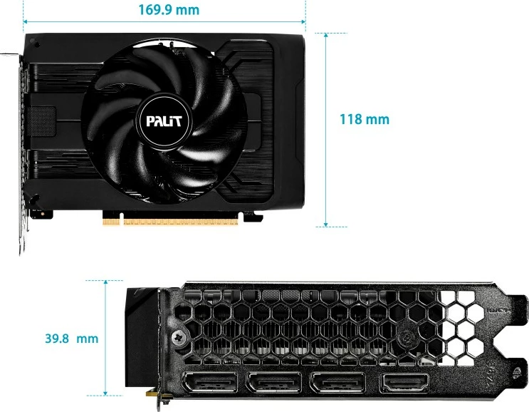 Kartelë grafike Palit GeForce RTX 5050 StormX, 8GB GDDR6, PCI-E 5.0, e zezë
