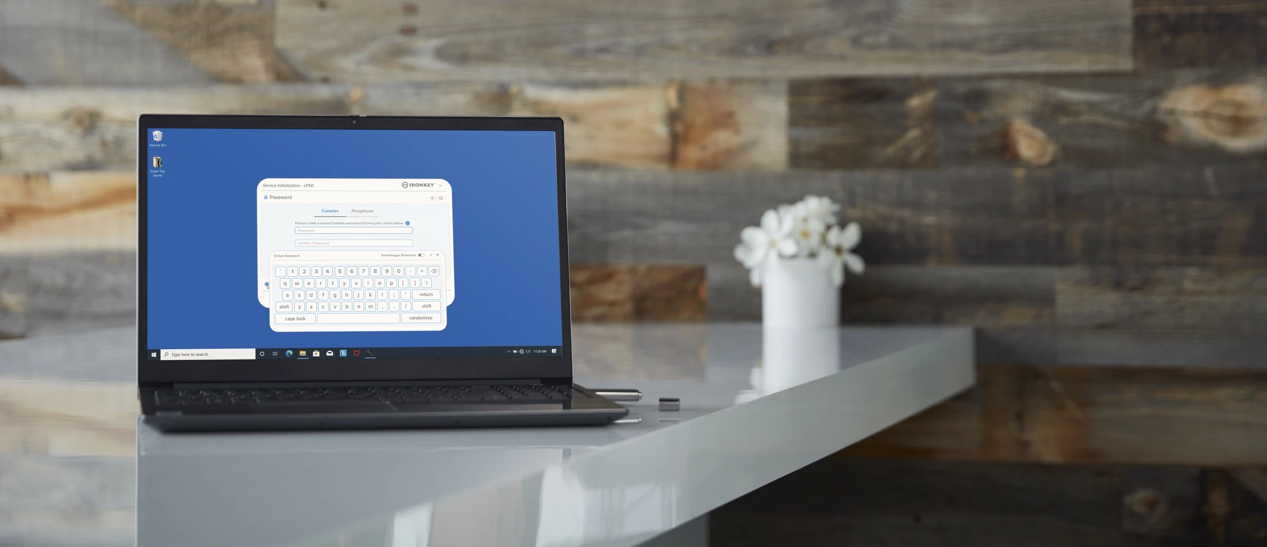 USB flash Kingston IronKey Locker+ 50 64GB, USB 3.2, encryption, hiri