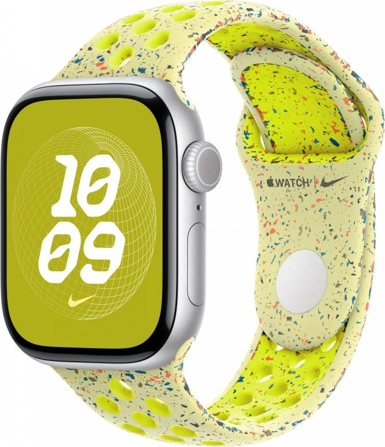 Rrip sportiv Nike për Apple Watch, 40 mm, M/L, gjelbër-verdhë