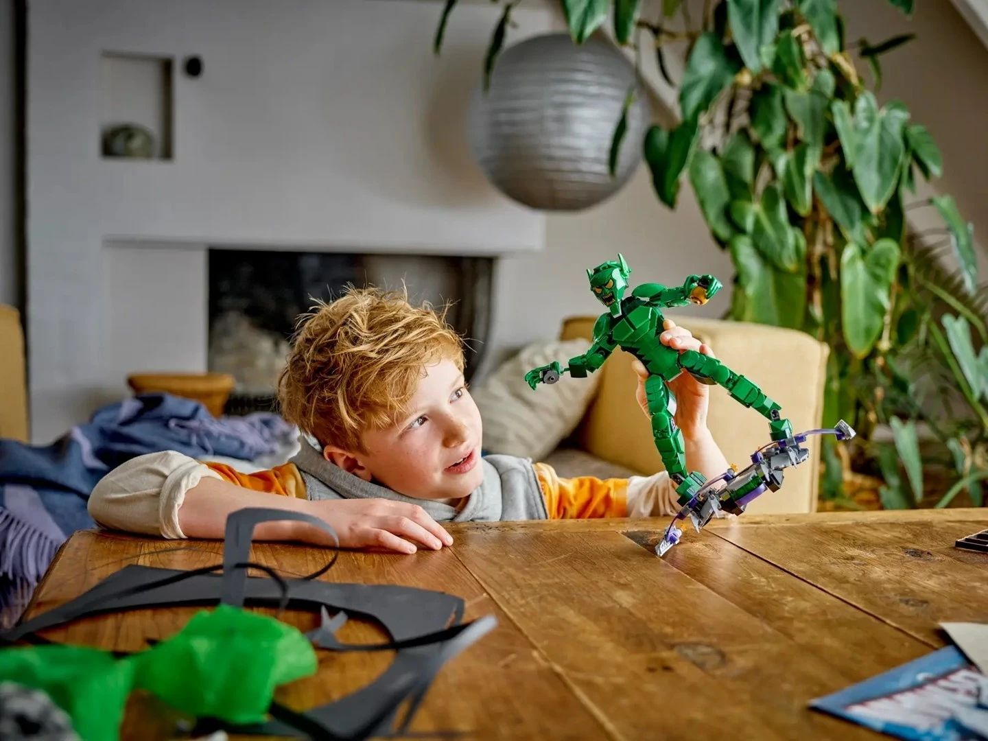 Figurë ndërtimi LEGO Marvel 76284 Green Goblin