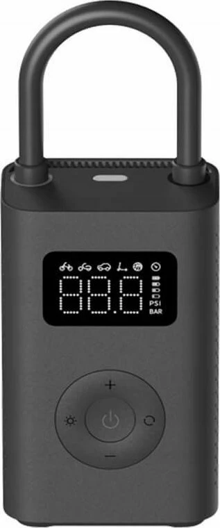 Kompresor ajri portativ Xiaomi Portable Air Compressor 2, me bateri 2000 mAh, presion max 10.3 bar, ekran digjital, set i plotë, zi