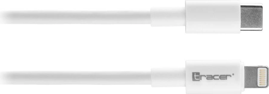 Kabllo Tracer USB Type-C në Lightning, 1m, e bardhë