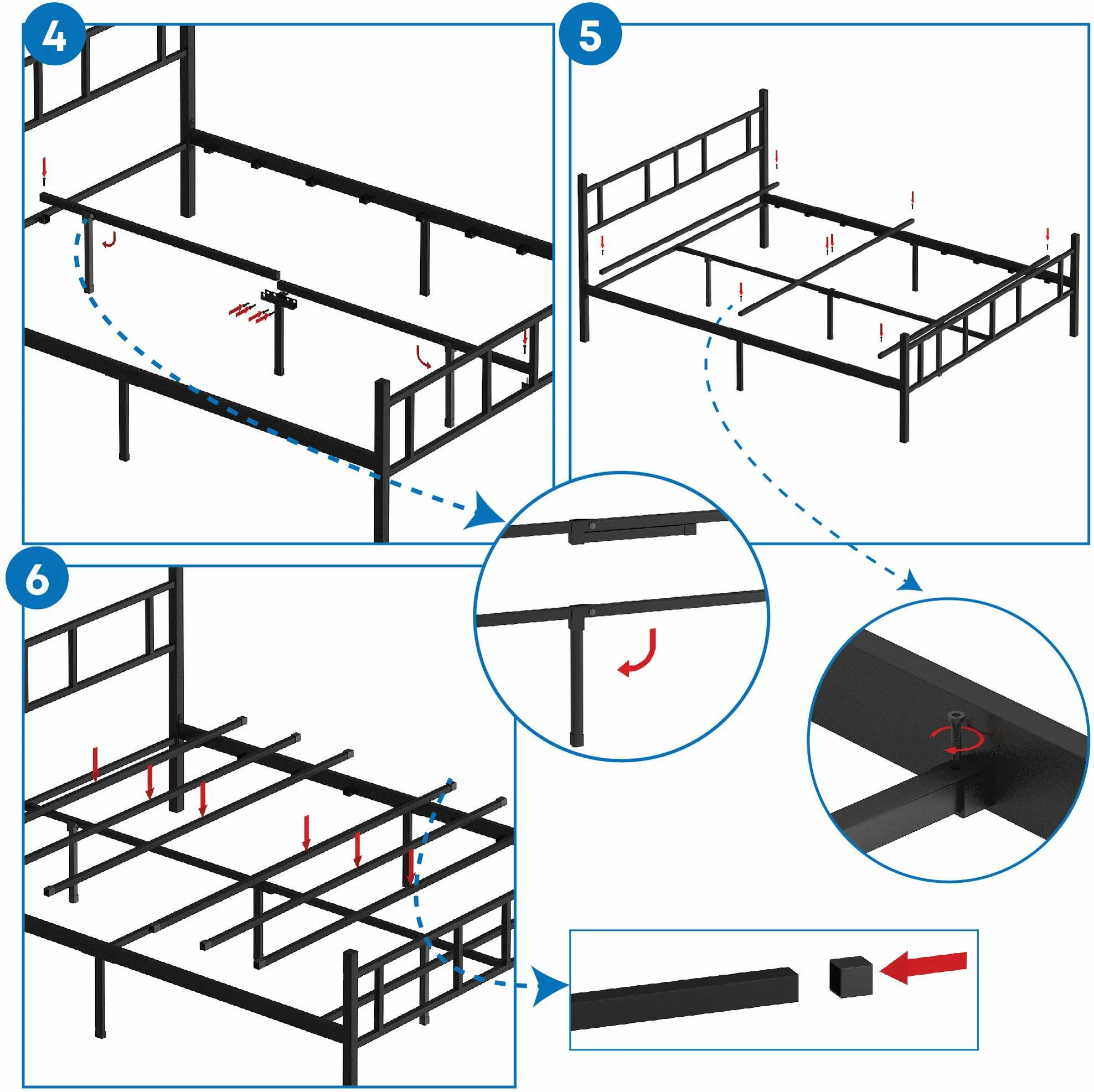 Krevat dopio, metal i zi, Skye Decor, 160x200