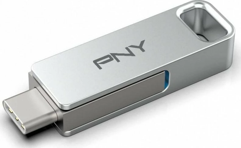 Pendrive PNY Duo-Link 64GB USB 3.2 Gen 2 (USB-C/USB-A), argjendtë