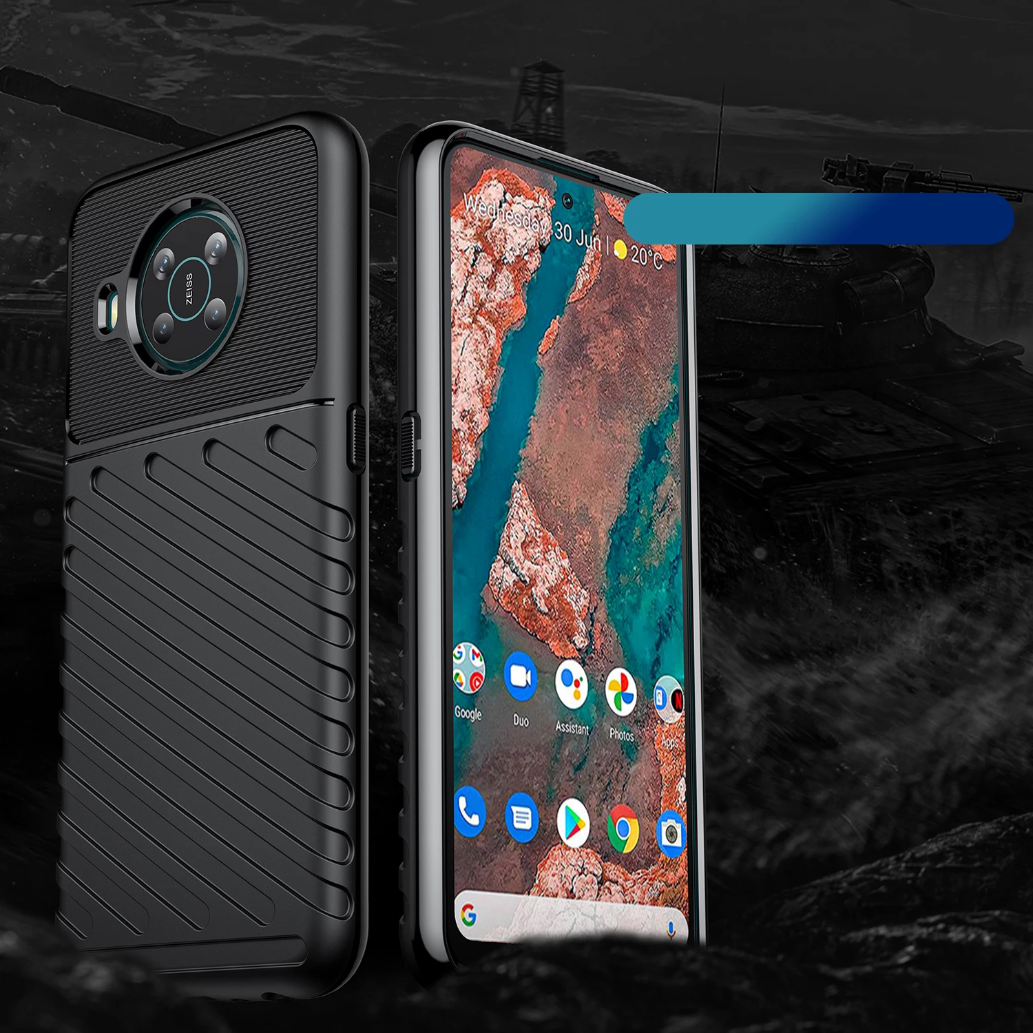 Mbështjellës Hurtel Thunder Case për Nokia X100, i zi