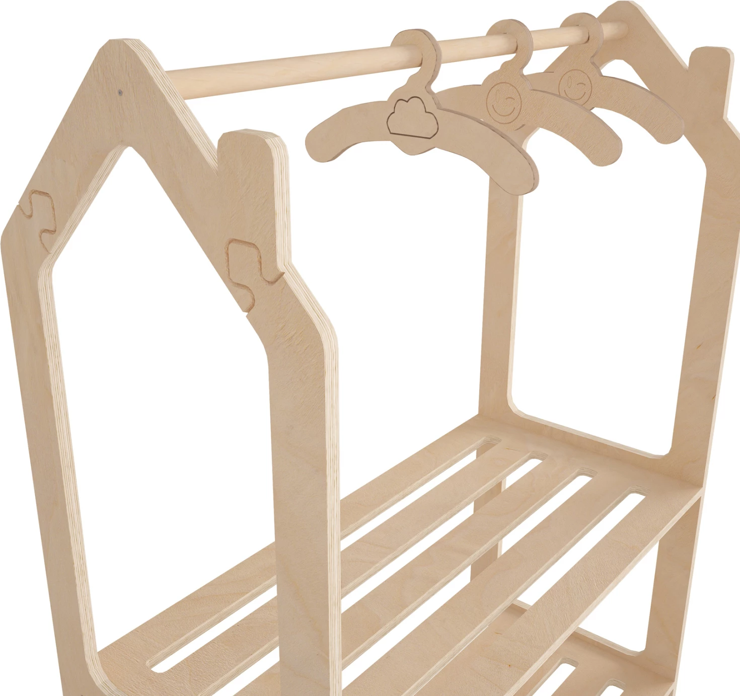 Varëse për fëmijë, dru thupër, ngjyrë natyrale, SANI FH18225.03, 86x49x110H cm