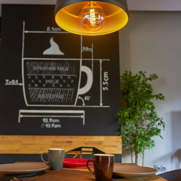 Llambë smart Shelly Vintage G125, Wi-Fi, LED, E27, ngjyrë kafe e lehtë