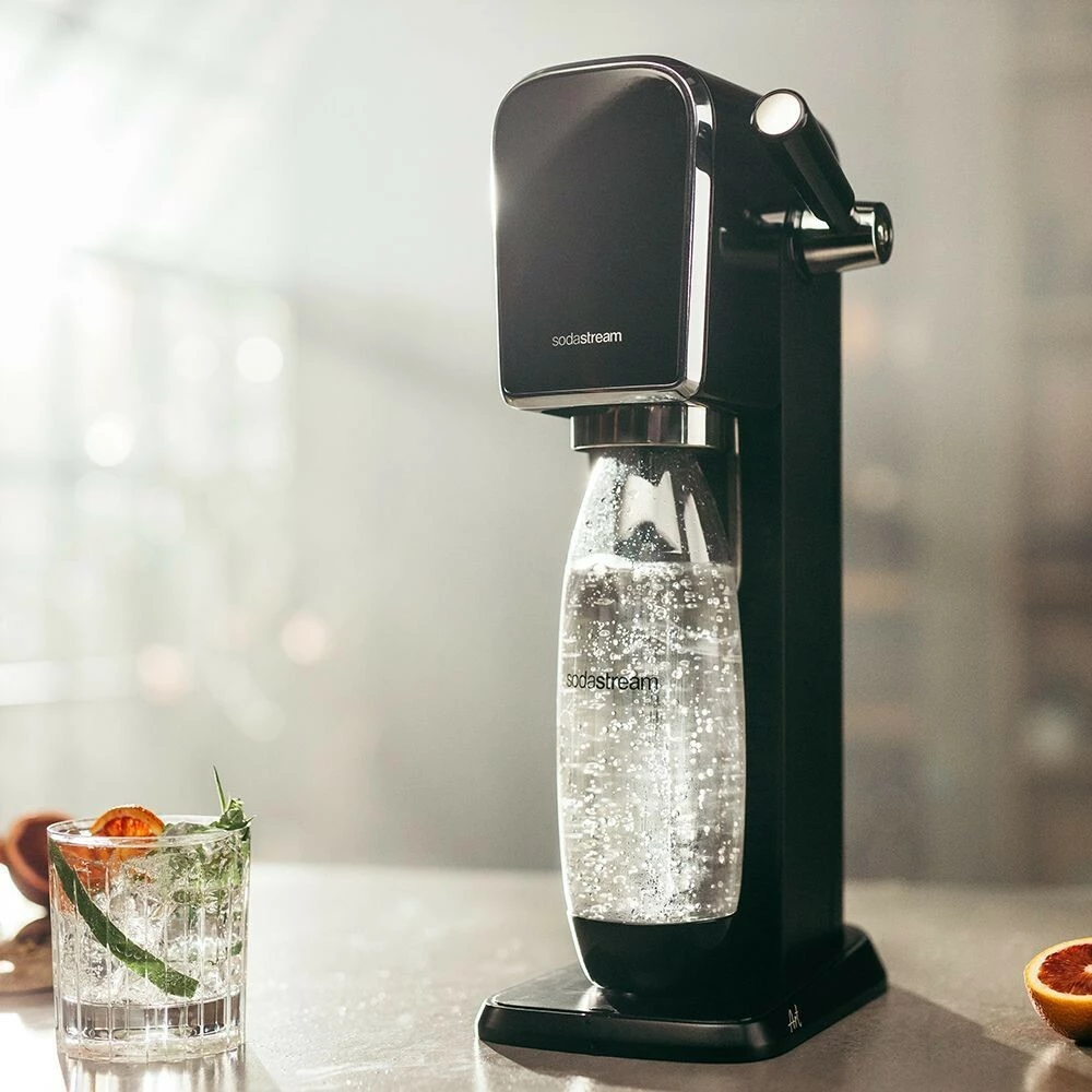 Aparat për gazifikim SodaStream ART, 1 L, 60 L, e zezë, çelik