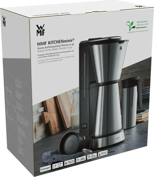Aparat kafeje WMF KITCHENminis 0412260011, gjysmë-automatik, 0.625 L, i zi