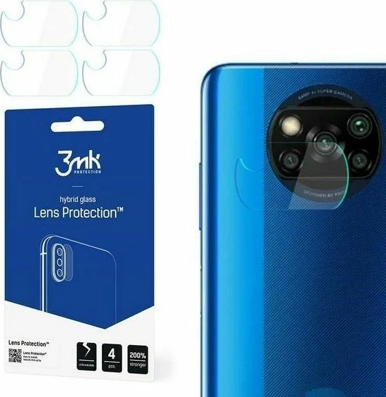 Mbrojtës xhami për lente kamere 3MK Lens Protection Pro për iPhone 14 6.1", me kornizë montimi, 1 copë, e verdhë