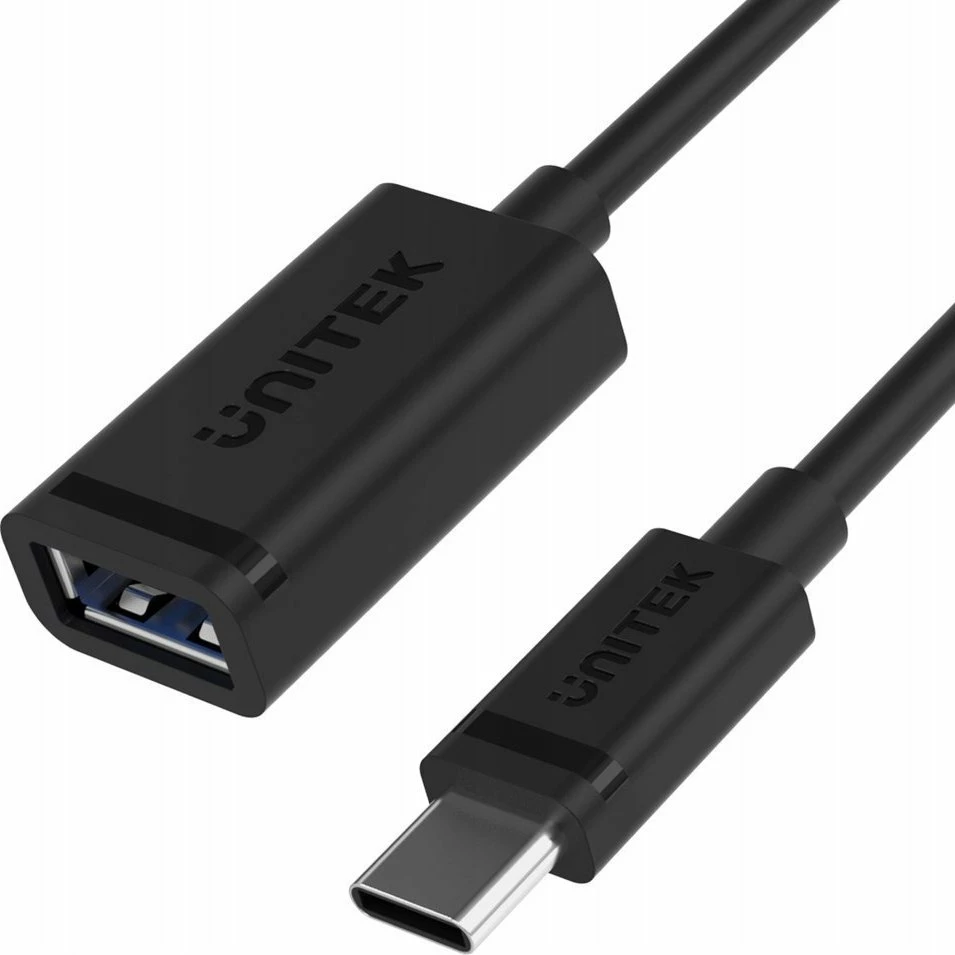 Kabllo adapter Unitek C476BK-1M USB-C në USB-A 1m 10Gbps 60W, e zezë