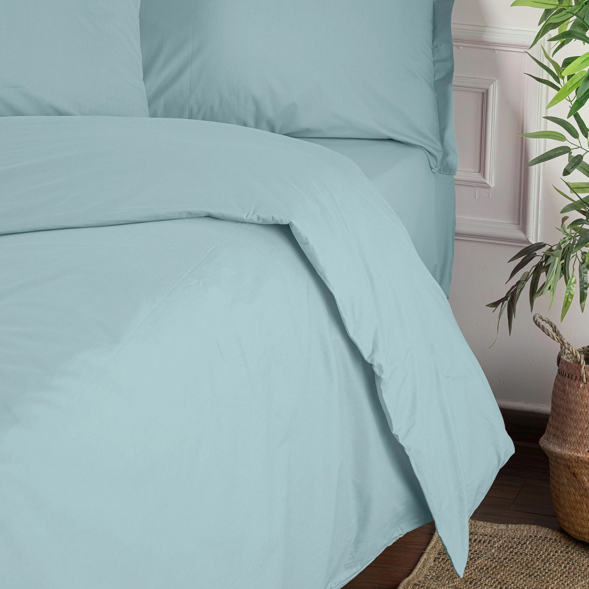 Mbulesë jorgani King Ranforce, ngjyrë mint, L'essentiel, 240x220cm