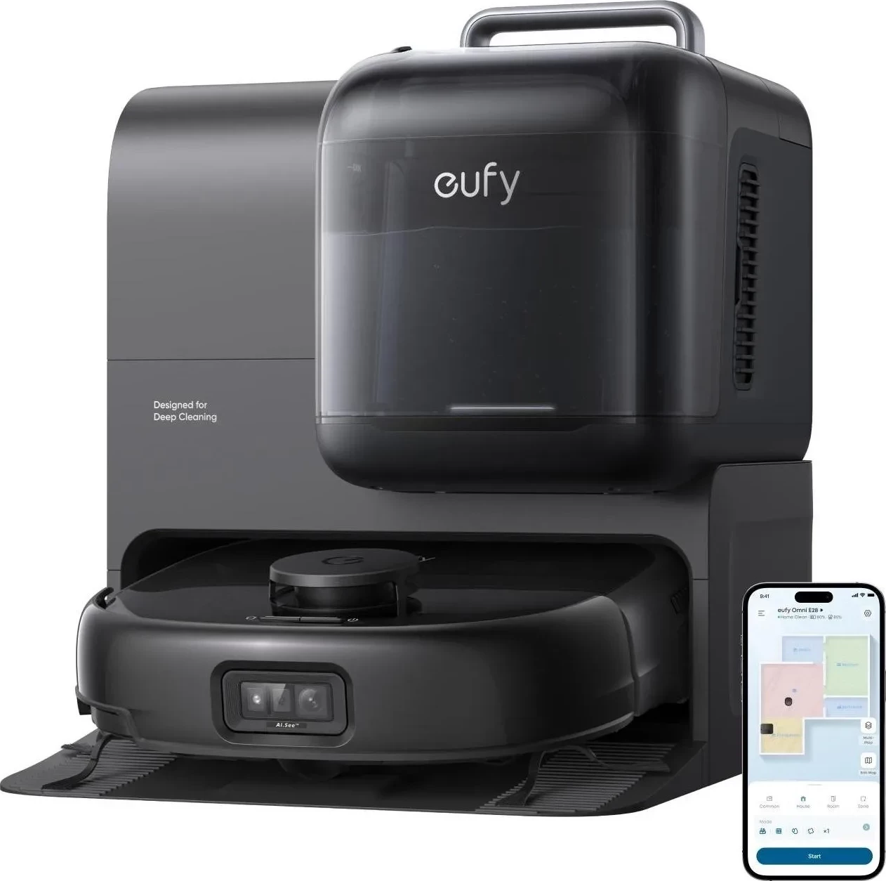 Robot pastrues Eufy Omni E28, smart, 5200mAh, i zi