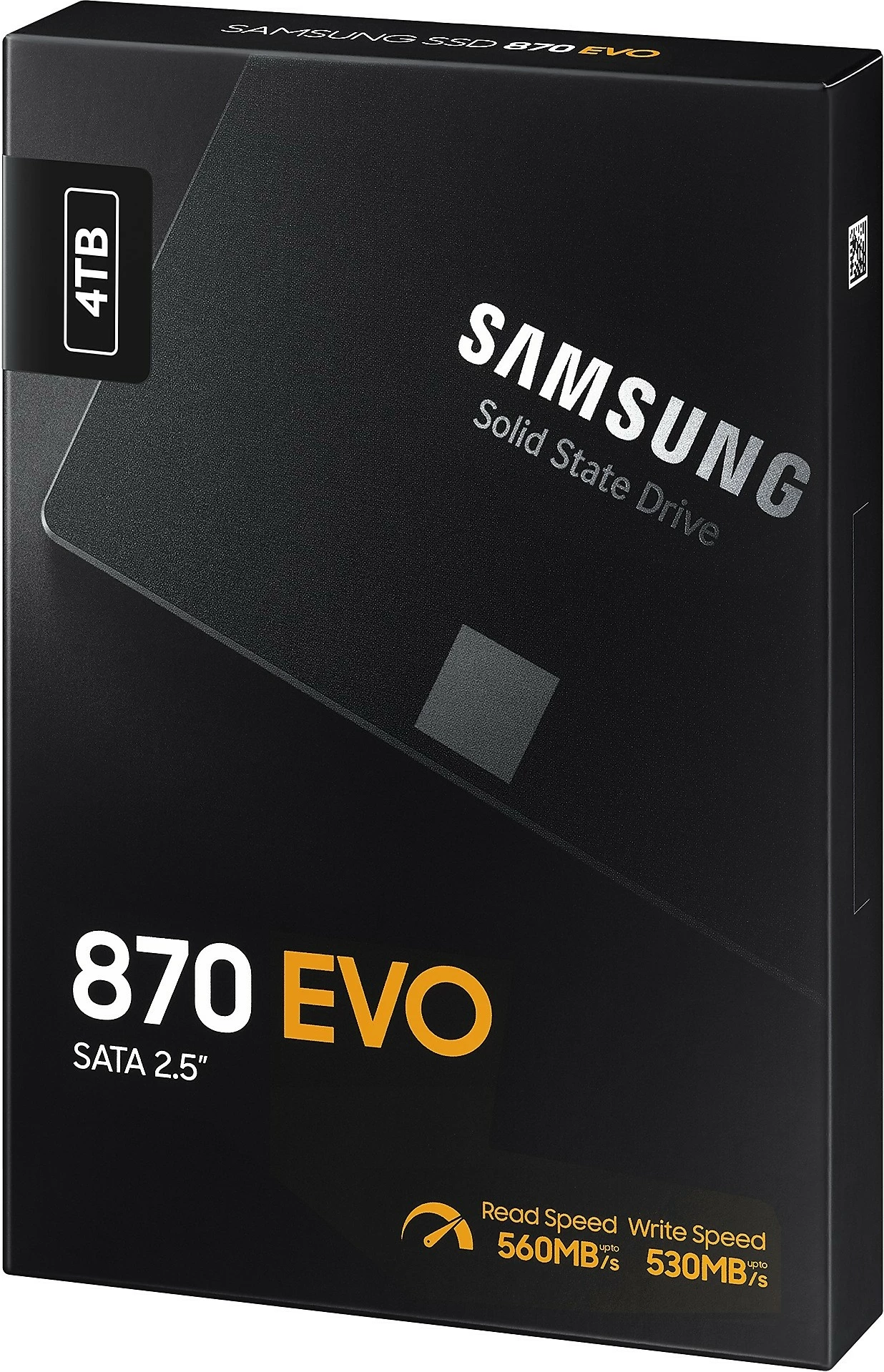 SSD Samsung 870 EVO, 4 TB, 2.5", 560 MB/s, 6 Gbit/s, e zezë