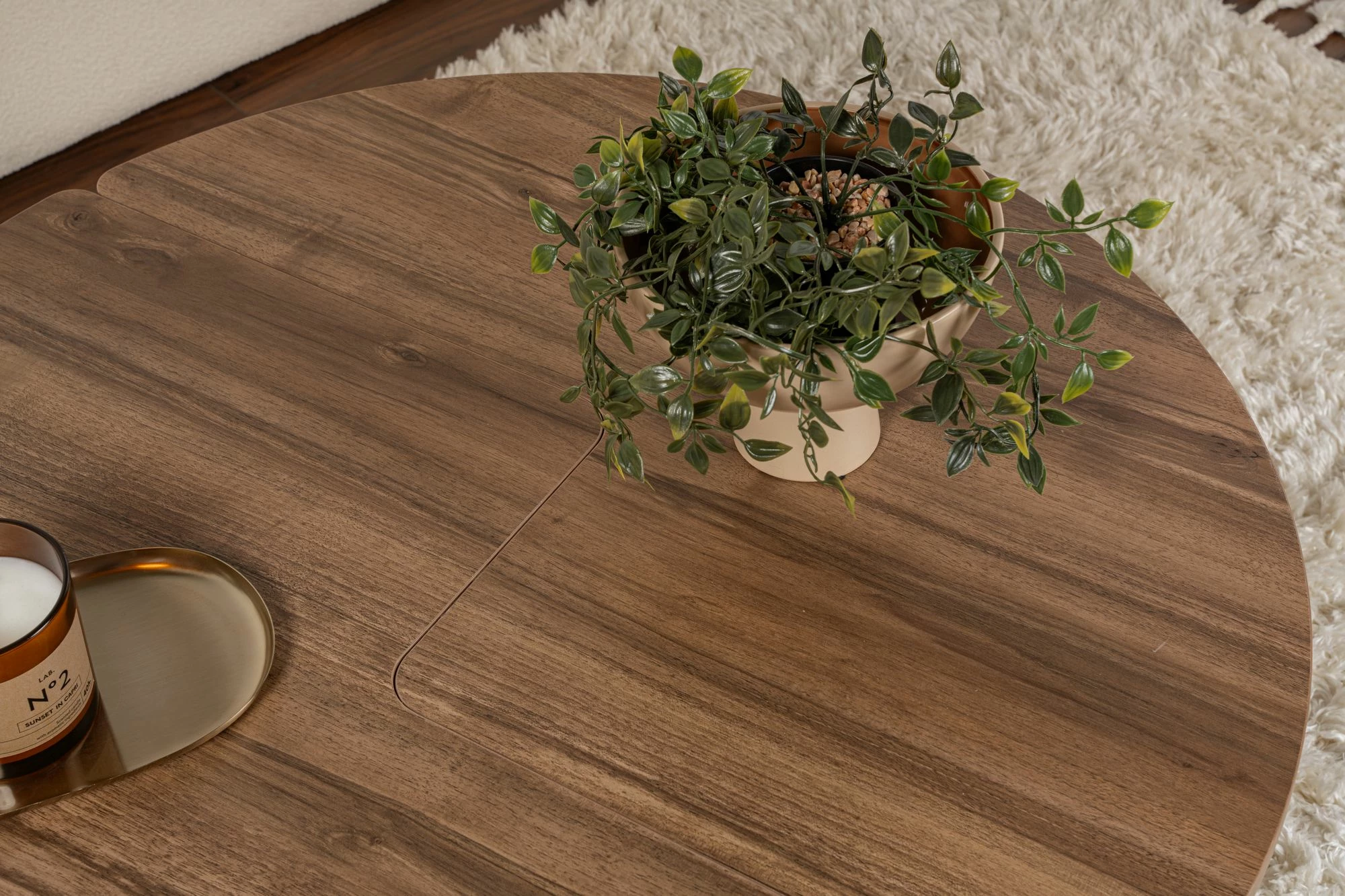 Tavolinë kafeje Nordure, Moira, ngjyrë arre