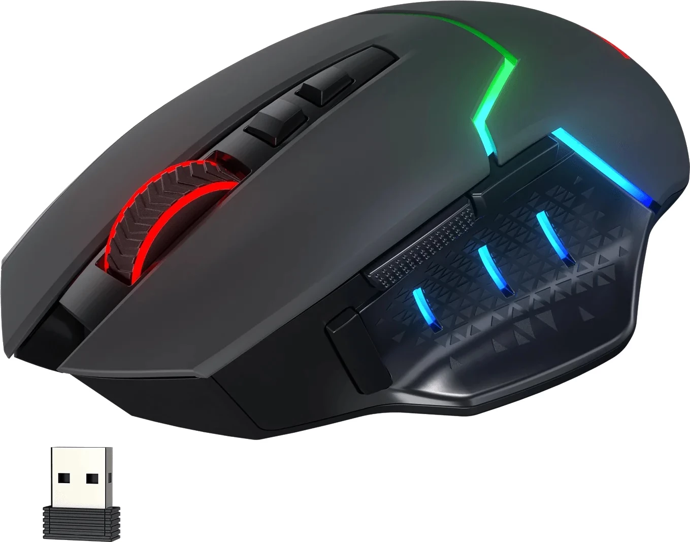 Maus wireless gaming Redragon Mirage M690-PRO 8000 DPI, 8 butona, RGB, i zi