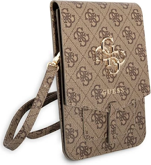 Çantë dore Guess 4G Big Logo, kafe