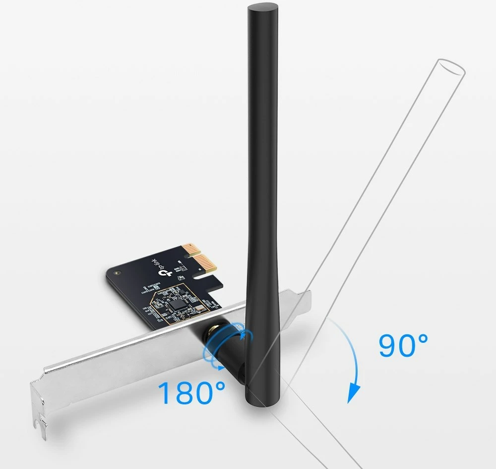 Kartë rrjeti wireless TP-Link Archer T2E, PCI Express, 433 Mbit/s, E zezë