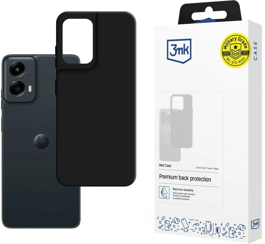Mbështjellës 3mk Matt Case për Motorola Moto G Stylus 5G 2024, zi