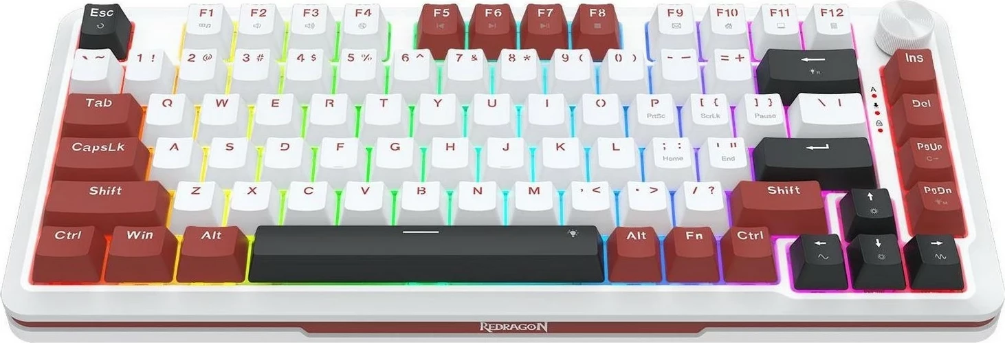 Tastierë Redragon K721WRB-RGB Stormhunter, RGB, e bardhë