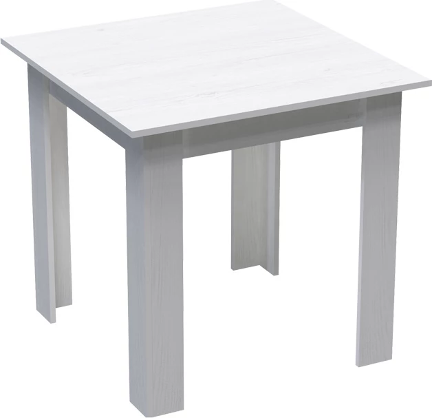 Set tavoline me dy karrige, Manka I-Aurora I, ngjyrë e bardhë, 80x80x77cm, 3 copë