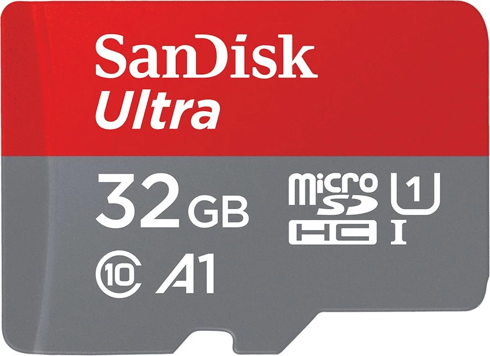 microSD Sandisk Ultra 32GB, Class 10, UHS-I, 120MB/s, gri/kuqe