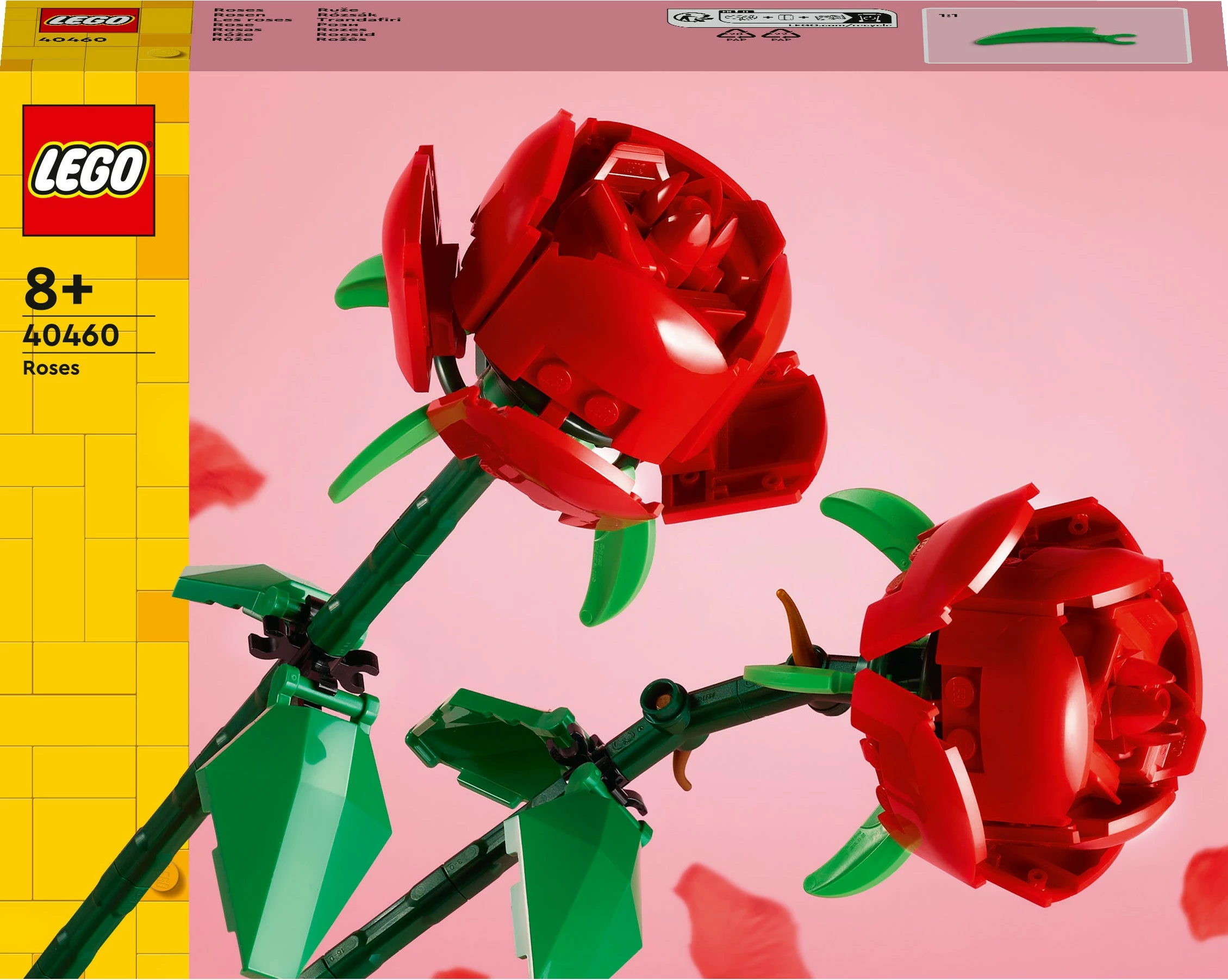 Set ndërtimi LEGO Iconic Roses, 120 pjesë, shumëngjyrëshe