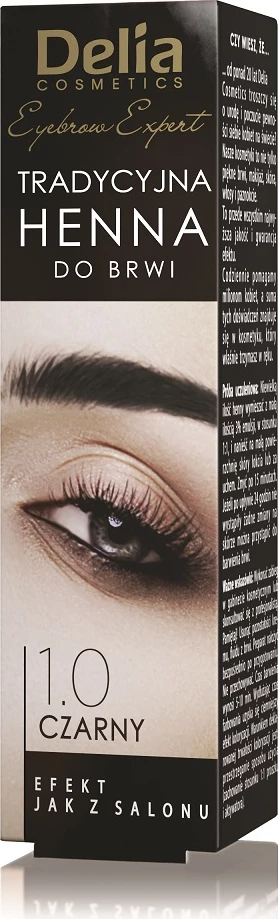 Henë për vetulla Delia Eyebrow Expert Traditional Henna 1.0 Black, 2g