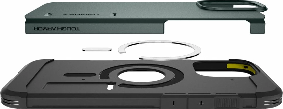Mbështjellës Spigen Tough Armor Mag për iPhone 16 Pro, MagSafe, e gjelbër