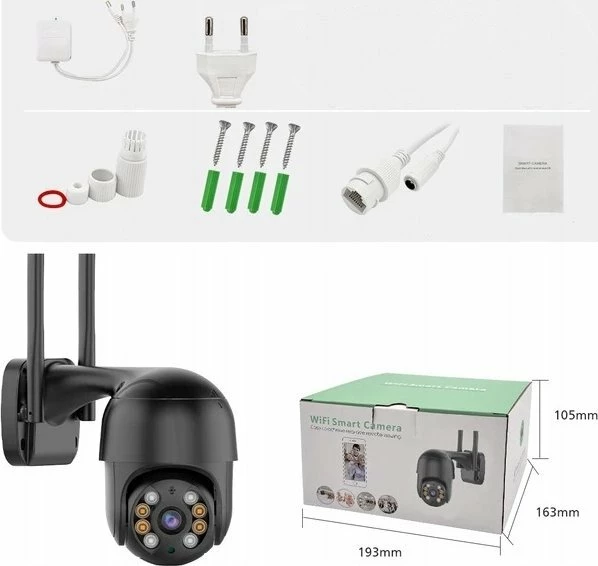 Kamerë IP Xiaomi CW400 2.5K Wi‑Fi IP66 rrotulluese 360° (EU), set me montim muri/tavani