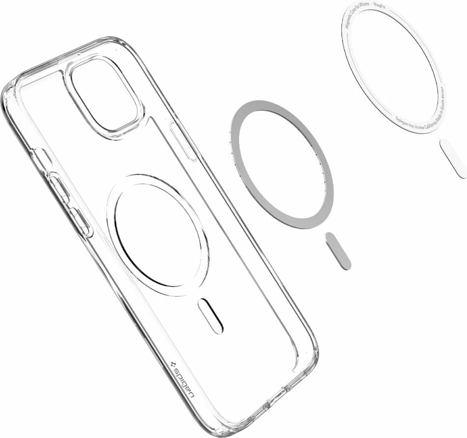 Mbështjellës Spigen Ultra Hybrid Mag për iPhone 14 Plus, MagSafe, Transparent Gri
