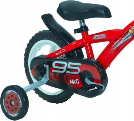 Biçikletë fëmijësh Huffy Disney CARS 12", e kuqe, me 4 rrota