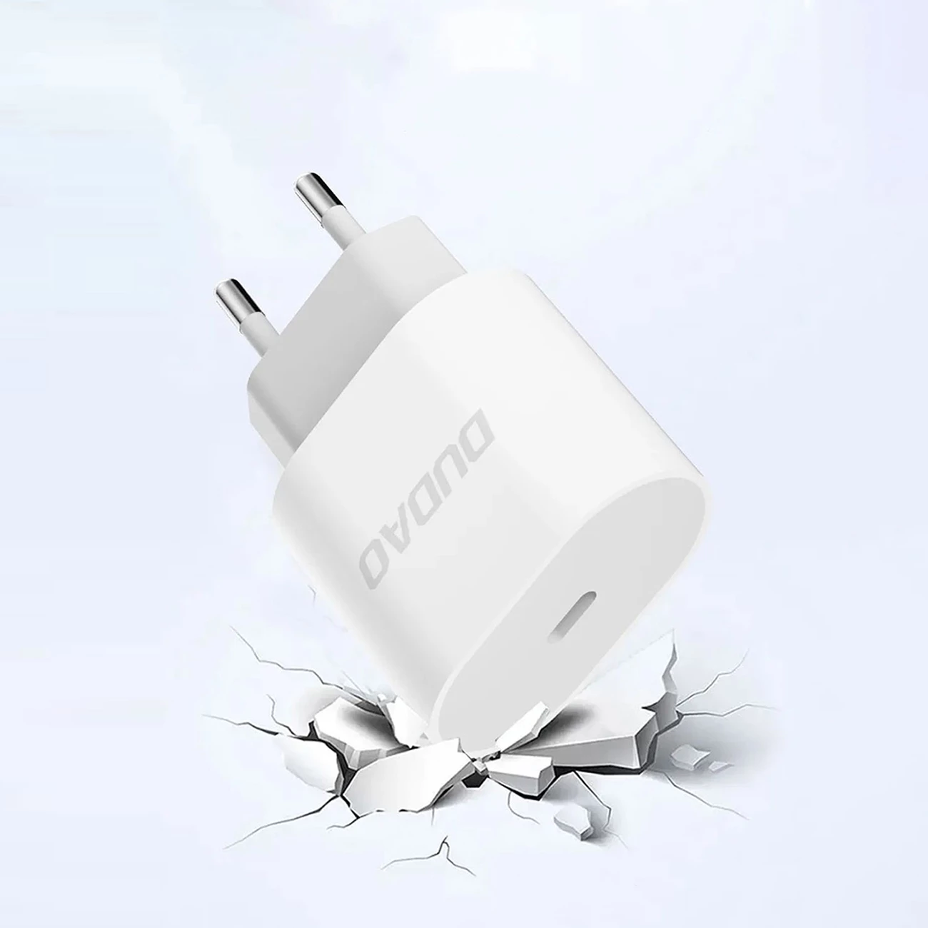 Karikues muri Dudao A14EUC me kabllo USB-C, 20W, Bardhë