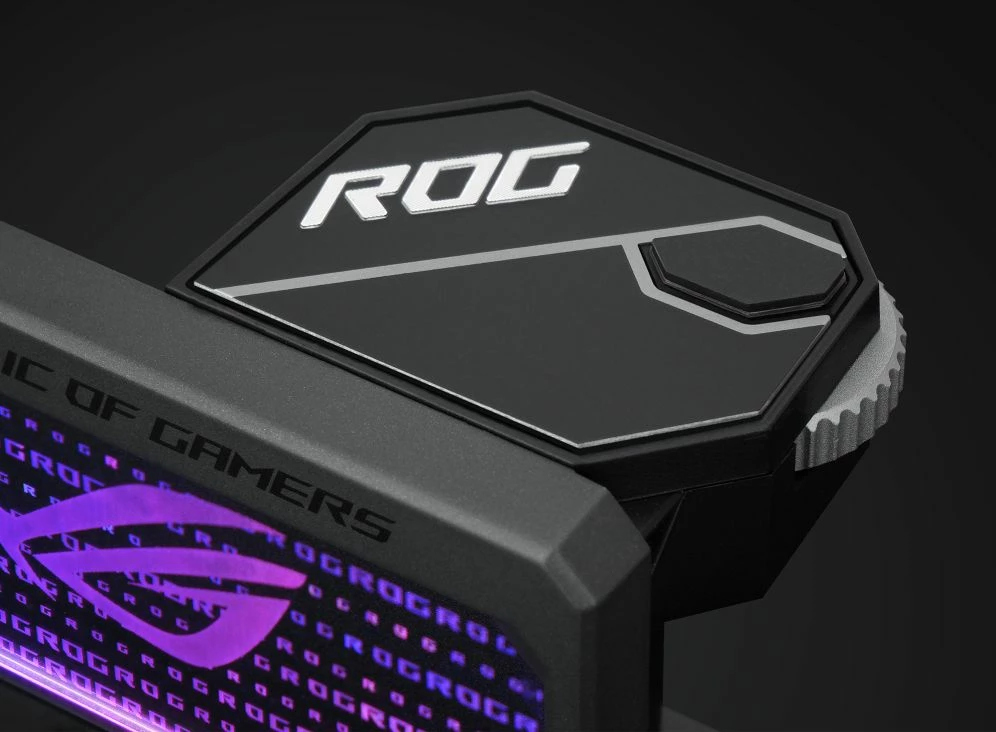 Mbajtës për kartel grafike Asus ROG Herculx 90DA0020-B09000, 72-128 mm, ARGB, i zi