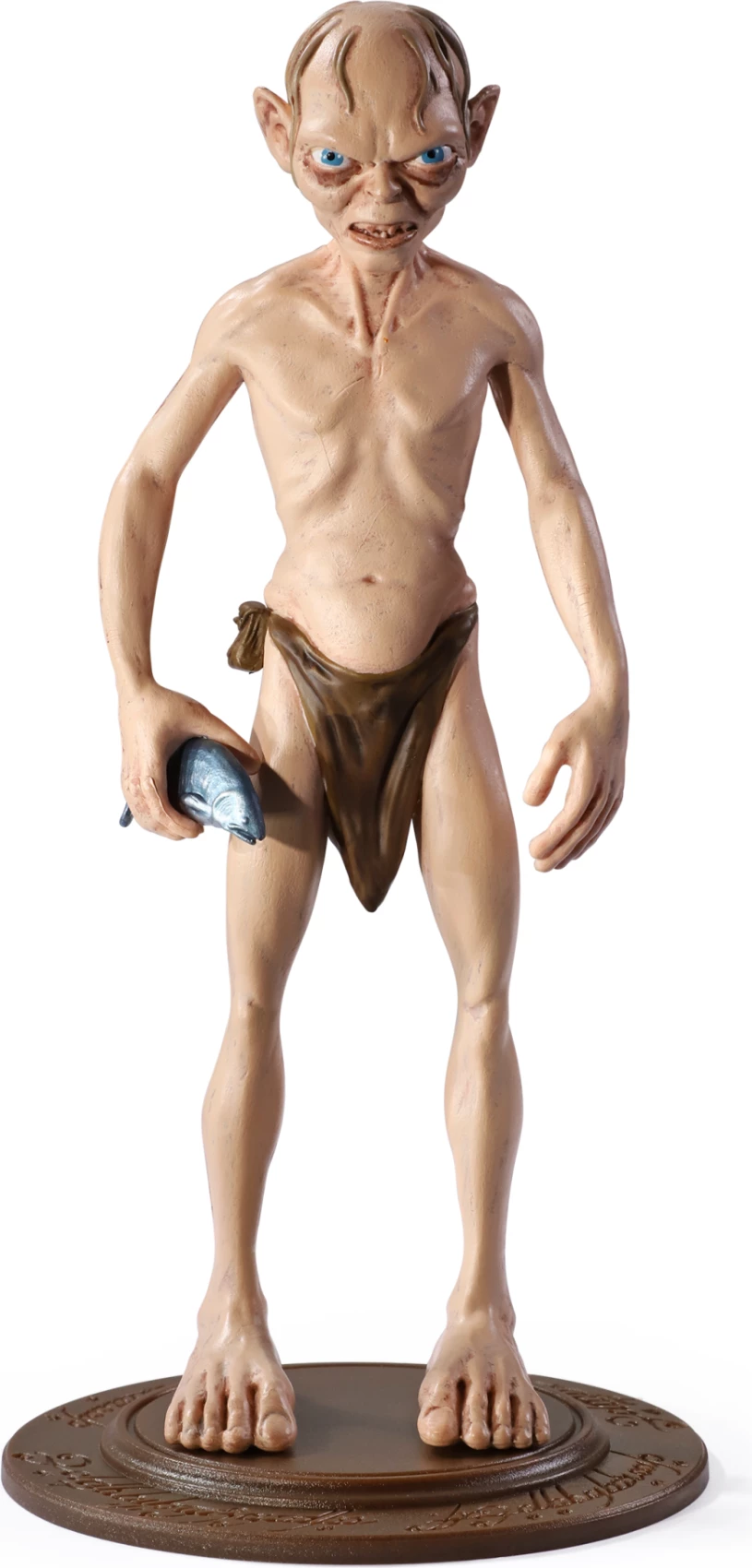 Figurinë fleksibile NOBLE COLLECTION Bendyfigs Gollum 19 cm me peshk dhe mbajtëse