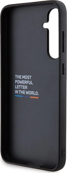 Mbështjellës BMW Leather Carbon për Samsung Galaxy S23 FE, i zi