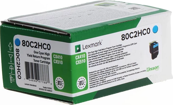 Toner Lexmark 80C2HC0 rendiment i lartë XXL 3000 faqe cyan