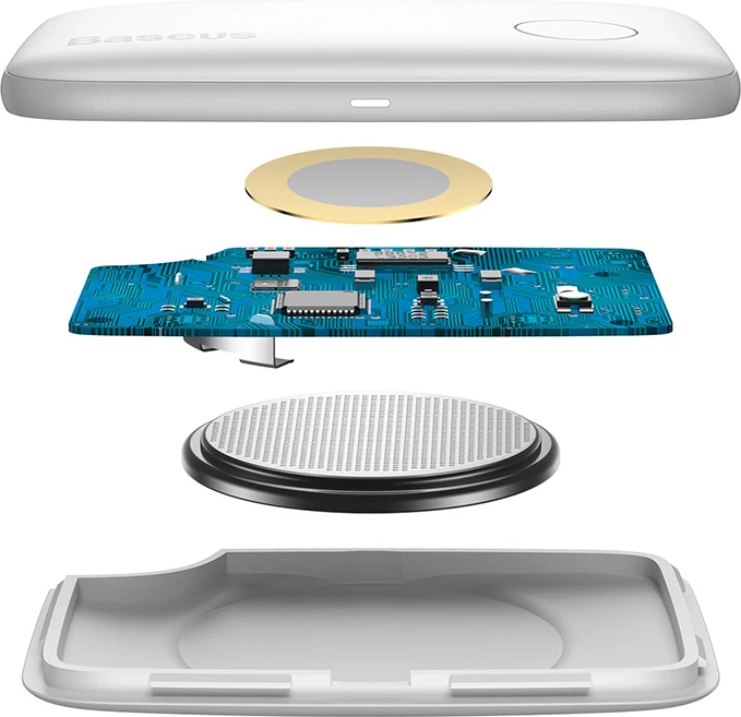 Bluetooth tracker Baseus Intelligent T2 rope type, ZLFDQT2-02, i bardhë
