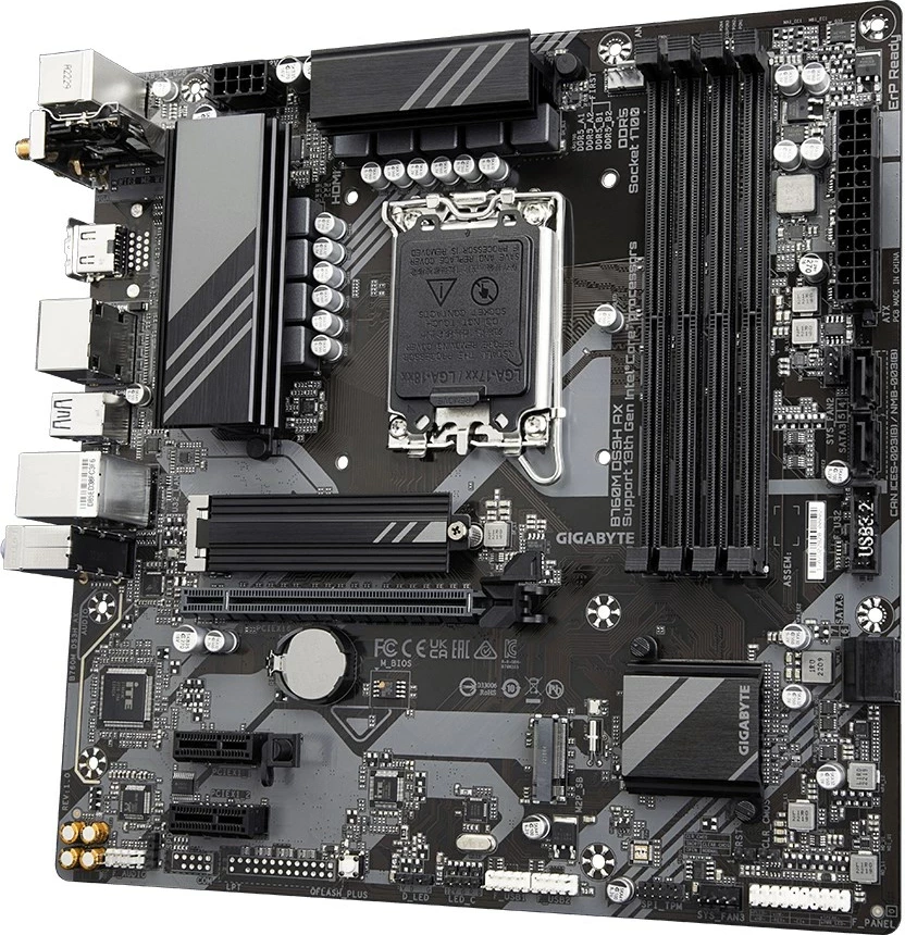 Pllakë amë Gigabyte B760M DS3H AX, Socket LGA 1700, micro ATX, Bronzi