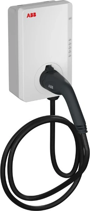 Stacion ngarkimi ABB Terra 11kW, kabllo wallbox 5m, e bardhë